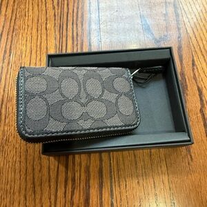 Coach Smoke Black Signature Wallet
